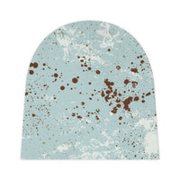 Mint Paint Splash Baby Beanie in Cursive! Free Shipping! Great for Gifting!