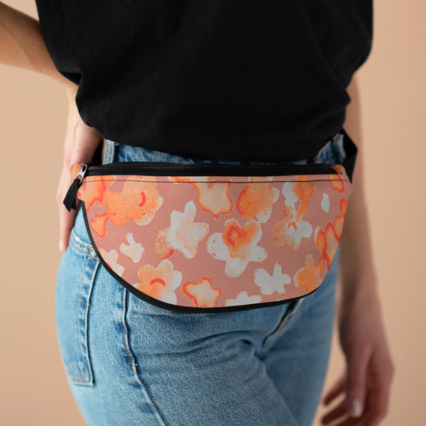 Coral Orange Splash Unisex Fanny Pack! Free Shipping! One Size Fits Most!