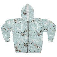 Mint Mineral Wash Unisex Full Zip Jacket! Polyester exterior, Fleece interior! Free Shipping!