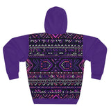 Dark Plum Purple Aztec Western Unisex Pullover Hoodie! All Over Print! New!!!