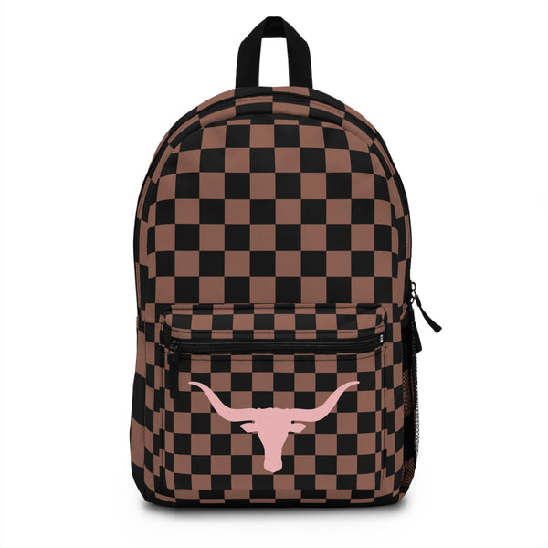 Chocolate and Black Pink Longhorn Backpack! Check Out My Matching Weekender Bag! Free Shipping!!!