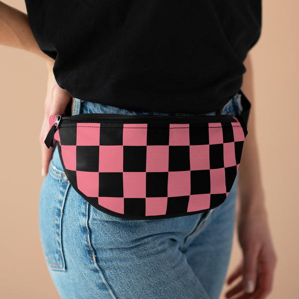 Retro Pink Plaid Unisex Fanny Pack! Free Shipping! One Size Fits Most!