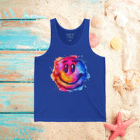 Happy Face Rainbow Unisex Jersey Tank! Summer Vibes! Free Shipping!