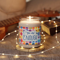 You Are Enough Boho Tile Scented Soy Candle, 9oz! Free Shipping! 9 Scents! 60 Hour Burn Time!!!