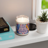 Live in The Moment Watercolor Scented Soy Candle, 9oz! Free Shipping! 9 Scents! 60 Hour Burn Time!!!