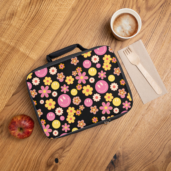 Smiley Daisy Medley Boho Lunch Bag! Free Shipping!!! Giftable!