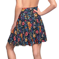 Boho Watercolor Florals Women's Skater Skirt! Free Shipping!