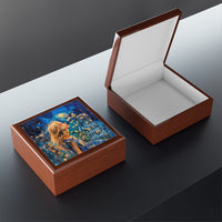 Follow Your Heart Boho Moon Garden Jewelry Box! Ceramic Tile Top! Fast and Free Shipping!!!
