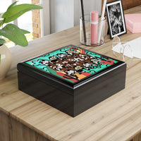 Mama Cow Print Boho Dreams Jewelry Box! Ceramic Tile Top! Fast and Free Shipping!!! 7 x 7 Sizing!