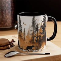 Acid Wash Black Bears Orange Fall Accent Coffee Mug, 11oz! Multiple Colors Available! Fall Vibes!