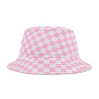 Pink Plaid Unisex Bucket Hat! Free Shipping! Made in The USA!
