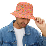 Coral Peaches Farmers Market Inspired Unisex Bucket Hat! Free Shipping! Made in The USA!