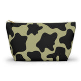 Mauve Green Cow Print Travel Accessory Pouch, Check Out My Matching Weekender Bag! Free Shipping!!!