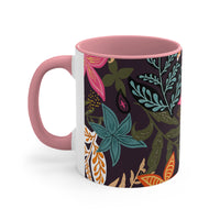 Boho Plum Florals Accent Coffee Mug, 11oz! Free Shipping! Great For Gifting! Lead and BPA Free!