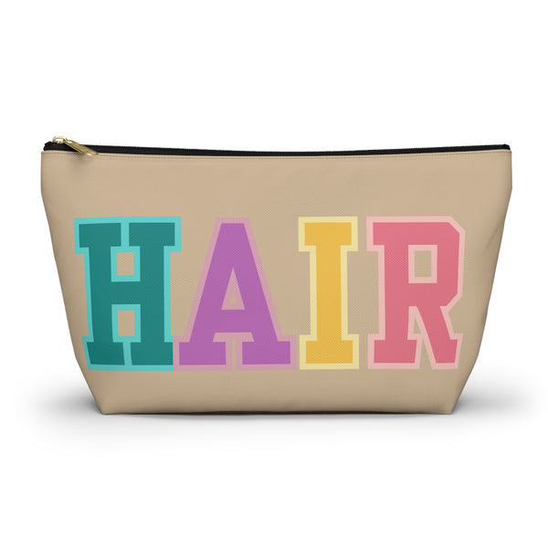 Retro Rainbow Cream Hair Accessory Pouch, Check Out My Matching Weekender Bag! Free Shipping!!!