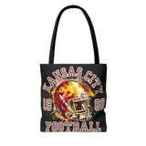 Kansas City Football 1960 Paint Splatter Helmet Tote Bag! Football Season!