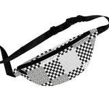 Classic Black Checkered Unisex Fanny Pack! Free Shipping! One Size Fits Most!