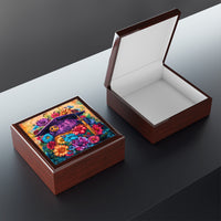 Purple Graduation Cap 2024 Boho Dreams Jewelry Box! Ceramic Tile Top! Fast and Free Shipping!!! Grad Gift! 7 x 7 Sizing!