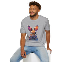Easter Bunny With Glasses Unisex Graphic Tees! Spring Vibes! All New Heather Colors!!! Free Shipping!!!