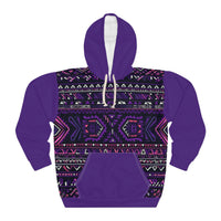 Dark Plum Purple Aztec Western Unisex Pullover Hoodie! All Over Print! New!!!