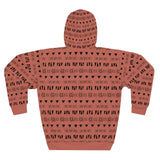 Dusty Rose Mauve Aztec Unisex Pullover Hoodie! All Over Print! New!!!