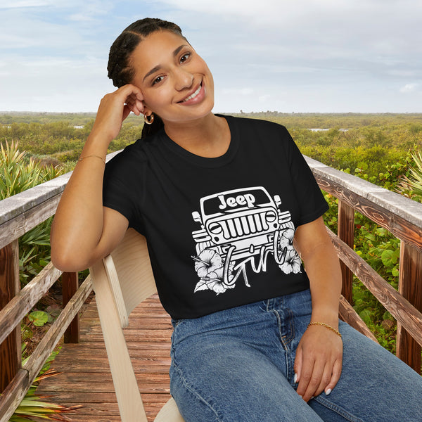All Terrain Vehicle Girl Hibiscus Floral Unisex Graphic Tee! Summer Vibes! Free Shipping!