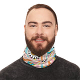 Rainbow Daisy Floral Lightweight Neck Gaiter! 4 Sizes Available! Free Shipping! UPF +50! Great For All Outdoor Sports!