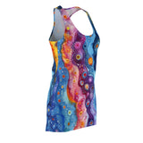 Boho Watercolor Waves Women's Racerback Dress! Free Shipping! Sun Dress, Sleep Shirt, Swim Cover Up!