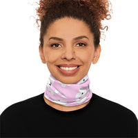 Pastel Purple Floral Lightweight Neck Gaiter! 4 Sizes Available! Free Shipping! UPF +50! Great For All Outdoor Sports!