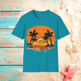 Golden Hour Orange Sunset Unisex Graphic Tees! Summer Vibes! All New Heather Colors!!! Free Shipping!!!