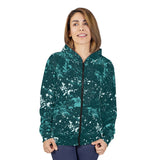 Teal Mineral Wash Unisex Full Zip Jacket! Polyester exterior, Fleece interior! Free Shipping!
