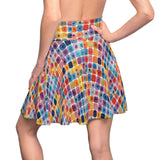 Boho Watercolor Tiles Women's Skater Skirt! Free Shipping!