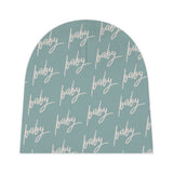 Seafoam Green Baby Beanie in Cursive! Free Shipping! Great for Gifting!