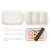 Western Inspired Howdy Howdy Howdy Bento Lunch Box! Free Shipping!!! Great For Gifting! BPA Free!