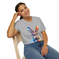Easter Bunny Glasses With Eggs Unisex Graphic Tees! Spring Vibes! All New Heather Colors!!! Free Shipping!!!