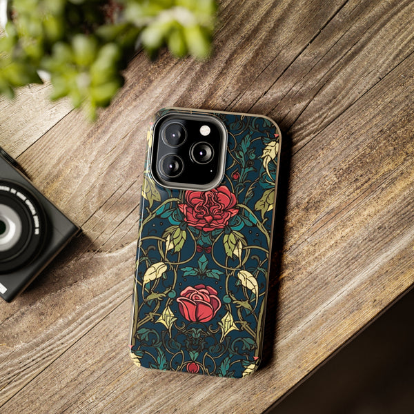 Stained Glass Vines and Roses Gothic Inspired Halloween Tough Phone Cases! Fall Vibes!