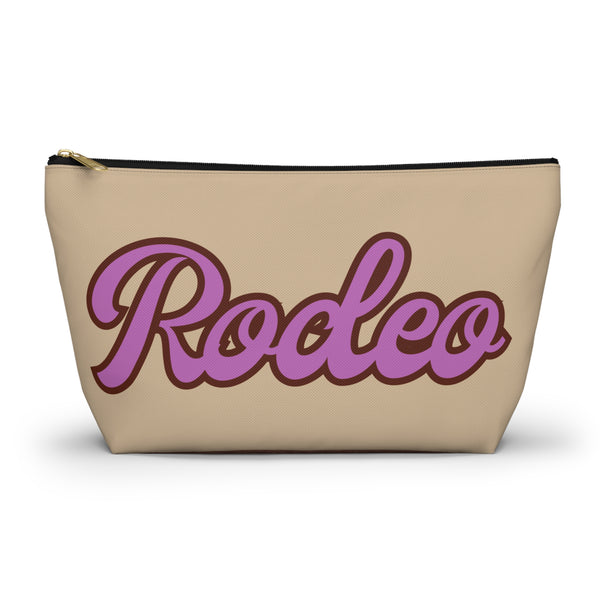Cream Purple Rodeo Travel Accessory Pouch, Check Out My Matching Weekender Bag! Free Shipping!!!