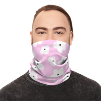 Pastel Purple Floral Lightweight Neck Gaiter! 4 Sizes Available! Free Shipping! UPF +50! Great For All Outdoor Sports!