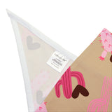 Brown and Beige Pink Cactus Chocolate Hearts Cow Print Pet Bandana! Foxy Pets! Free Shipping!!!