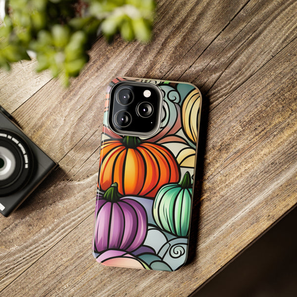 Retro Pastel 70's Inspired Halloween Pumpkins Tough Phone Cases! Fall Vibes!