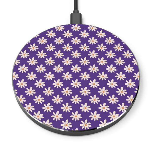 Vibrant Purple Daisy Wireless Phone Charger! Free Shipping!!!