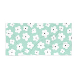 Mint Green Hippie Flower 100 Percent Cotton Backing Beach Towel! Free Shipping!!! Gift to a Friend! Travel in Style!