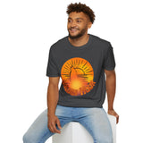 Wolf Golden Hour Orange Unisex Graphic Tees! Summer Vibes! All New Heather Colors!!! Free Shipping!!!