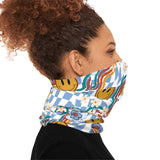 Blue Plaid Smiley Lightweight Neck Gaiter! 4 Sizes Available! Free Shipping! UPF +50! Great For All Outdoor Sports!
