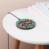 Hippie Mama Cow Print Cactus Floral Retro Wireless Phone Charger! Free Shipping!!!