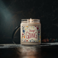 Keep Going Floral Watercolor Scented Soy Candle, 9oz! Free Shipping! 9 Scents! 60 Hour Burn Time!!!
