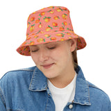 Coral Peaches Farmers Market Inspired Unisex Bucket Hat! Free Shipping! Made in The USA!