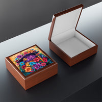 Purple Graduation Cap 2024 Boho Dreams Jewelry Box! Ceramic Tile Top! Fast and Free Shipping!!! Grad Gift! 7 x 7 Sizing!