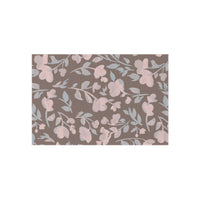 Boho Grey and Pink Floral Outdoor Rug! Chenille Fabric! Free Shipping!
