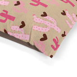 Brown and Beige Pink Cactus Chocolate Hearts Pet Bed! Foxy Pets! Free Shipping!!!